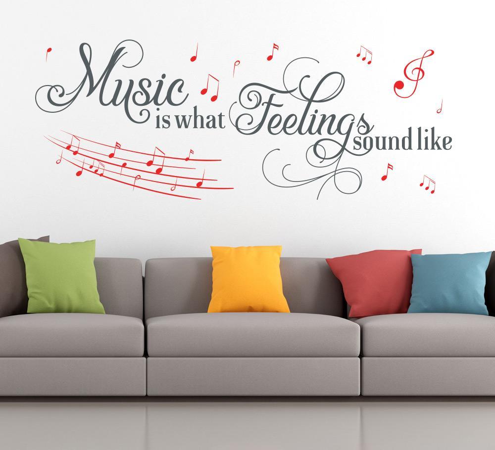 Music Is What Feelings Sound Like Wall Sticker image 0