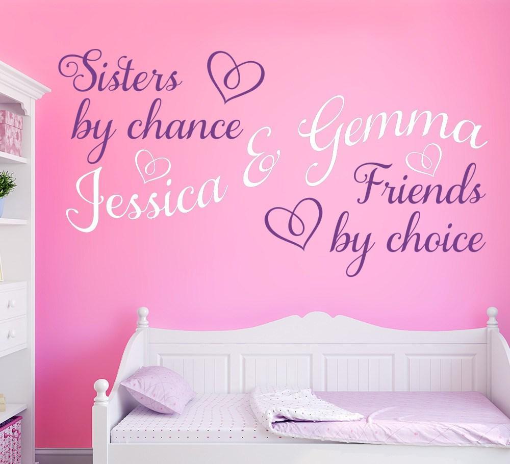 Sisters By Chance Friends by Choice Wall Sticker image 2