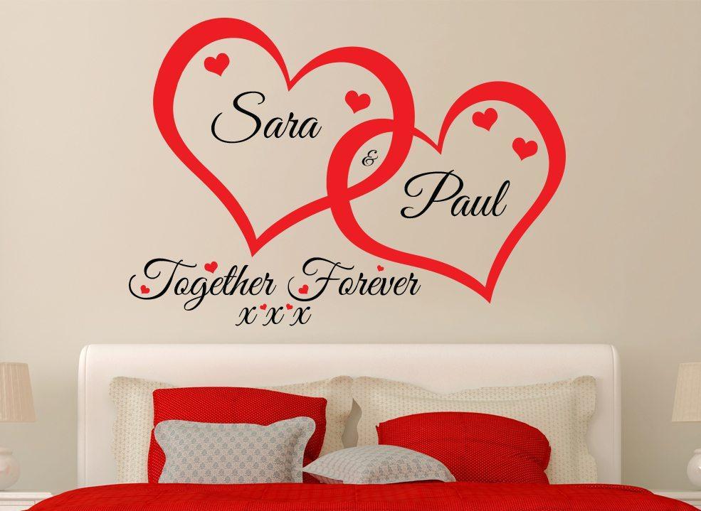 Love Hearts Wall Art Sticker Together Forever image 1