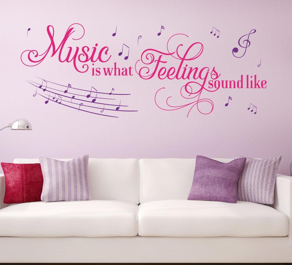 Music Is What Feelings Sound Like Wall Sticker image 1