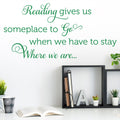 Reading Gives Us Someplace To Go Wall Sticker image 0