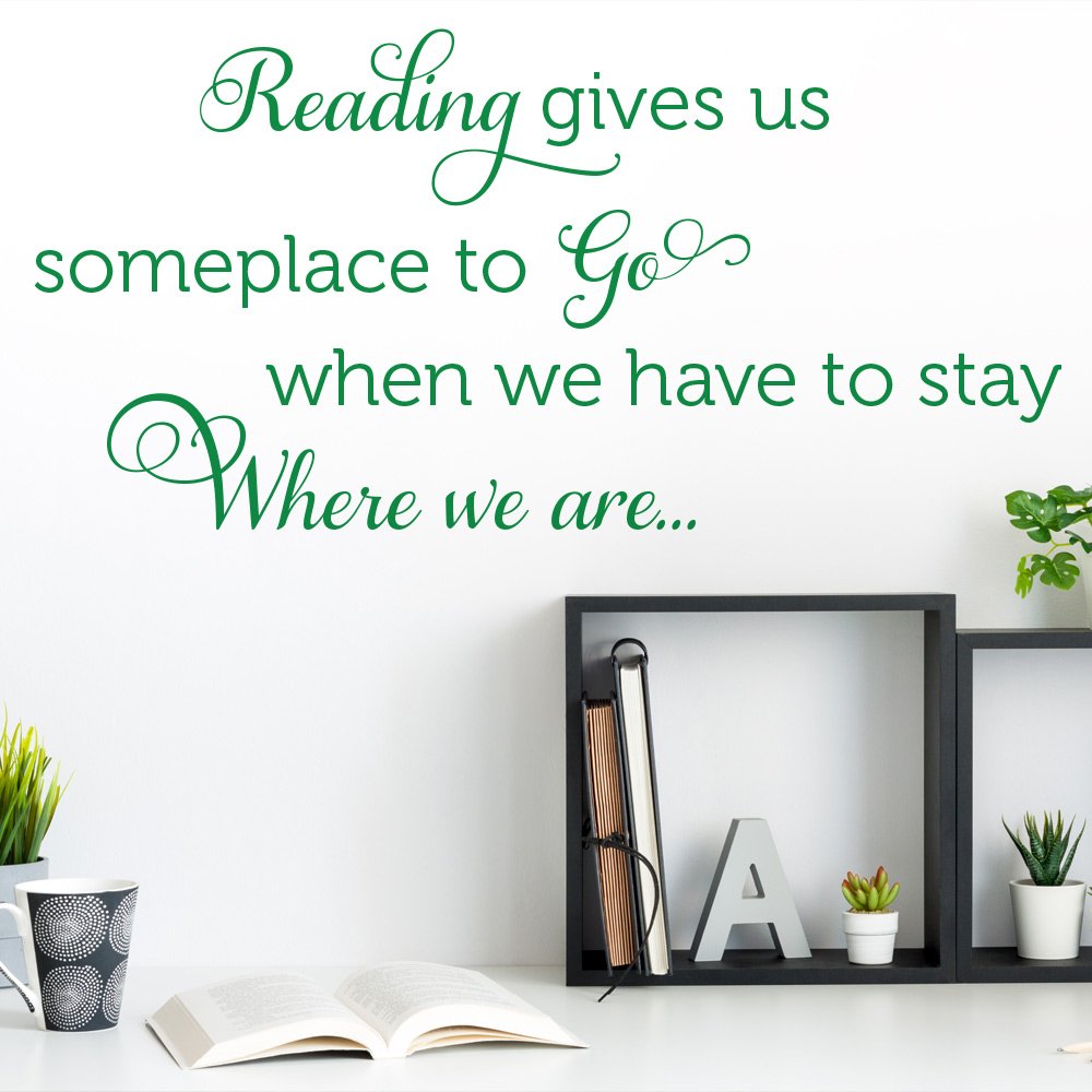 Reading Gives Us Someplace To Go Wall Sticker image 0