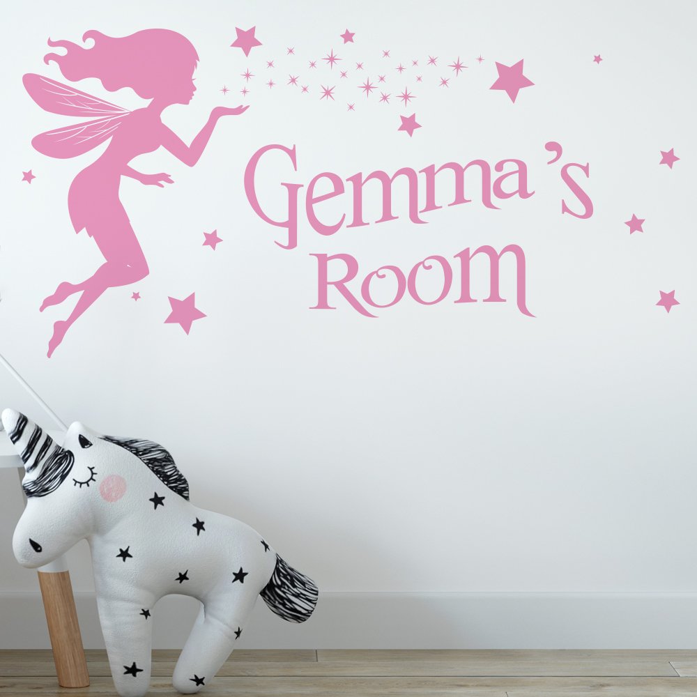 Wishing Fairy Girls Wall Art Sticker Personalised image 1