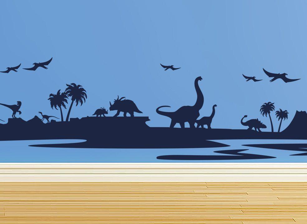 Dinosaur Wall Sticker - Dino Landscape Boys Wall Sticker image 2