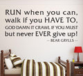 Bear Grylls Never Give Up Wall Sticker image 0