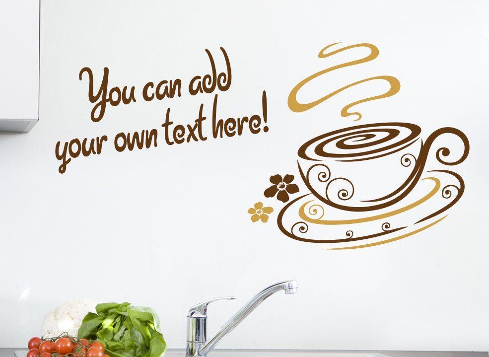 Coffee Wall Sticker swirl cup image 0