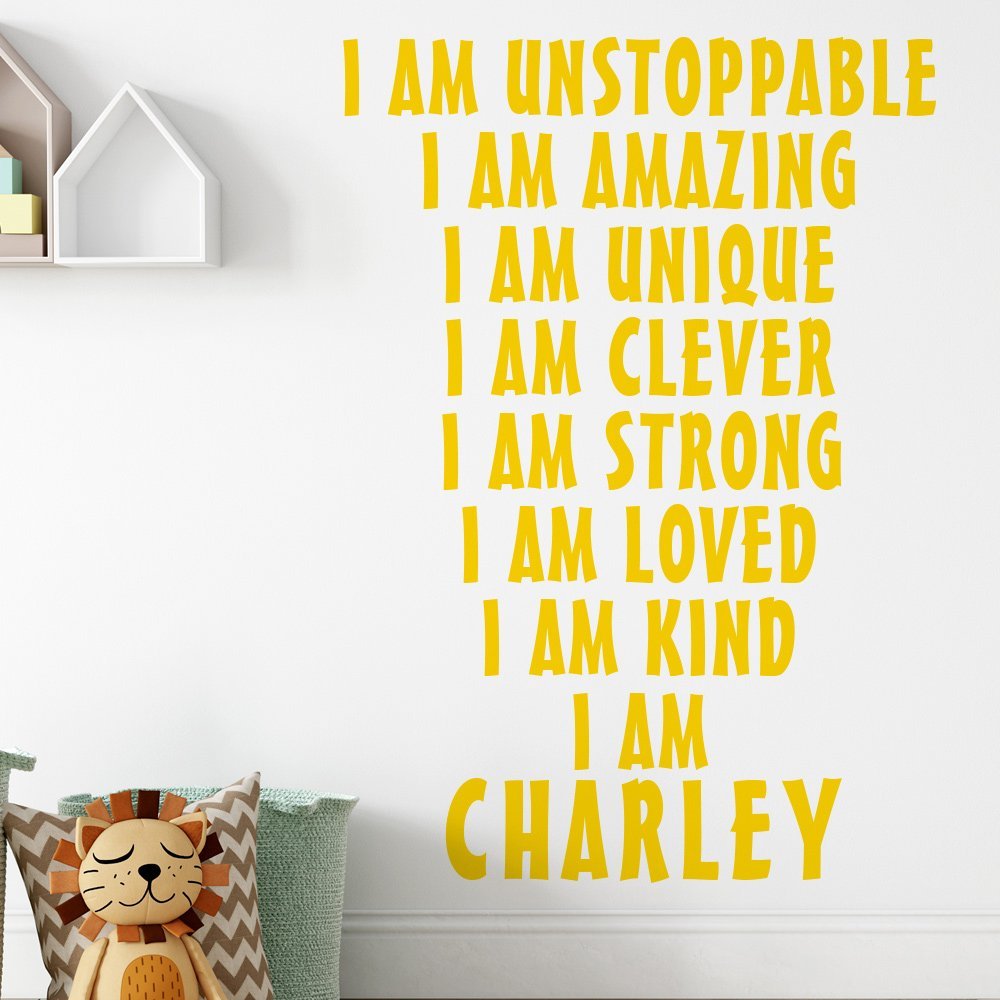 Positive Affirmation - Motivation - Kids Wall Art Sticker image 1