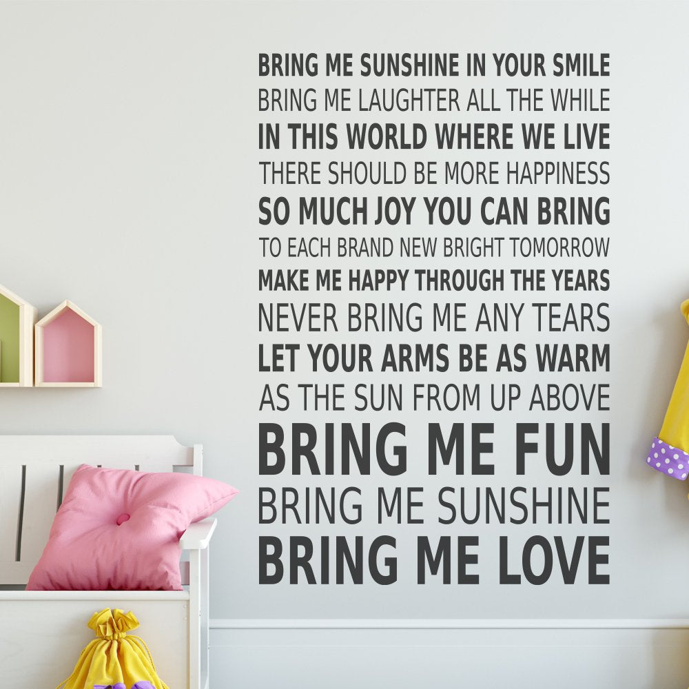 Bring Me Sunshine Wall Art Sticker image 1
