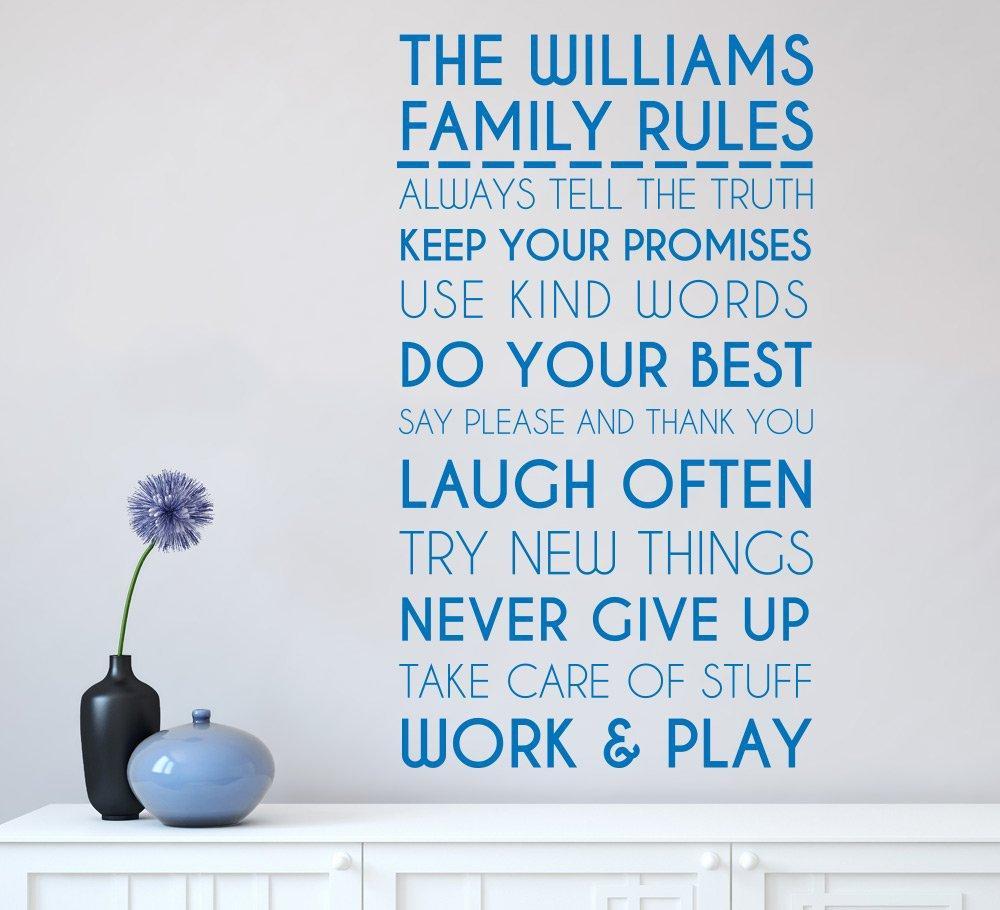 Family Rules Wall Art Sticker image 1