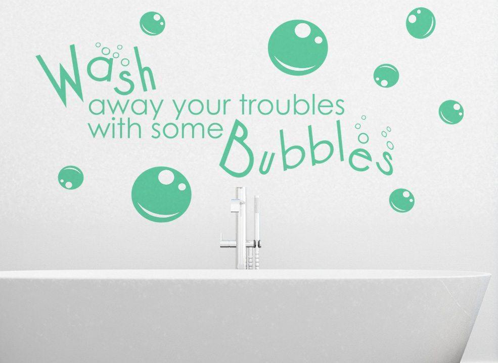 Wash Away Bathroom Wall Art Sticker image 0