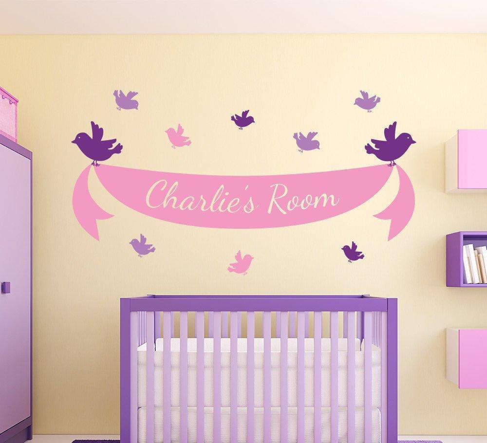 Bird Ribbon Banner Wall Art Sticker image 0
