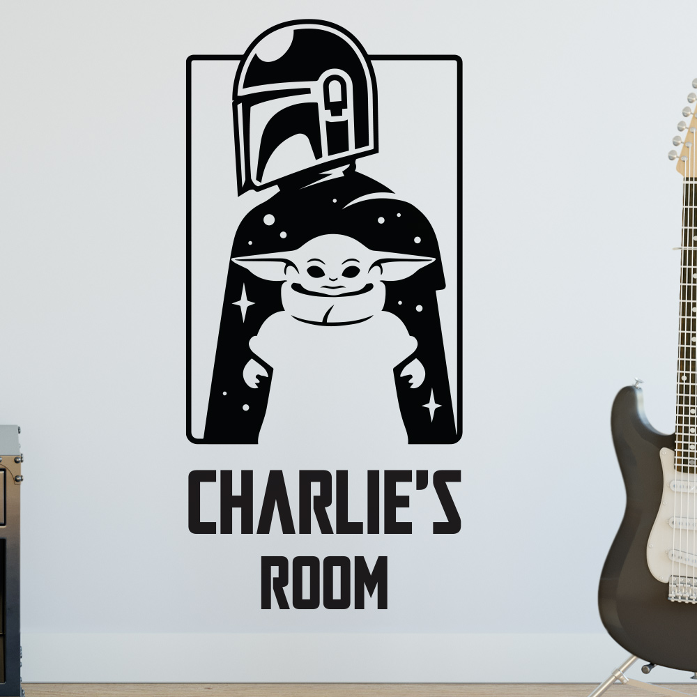 Mandalorian Wall Sticker - Star Wars Personalised Sign